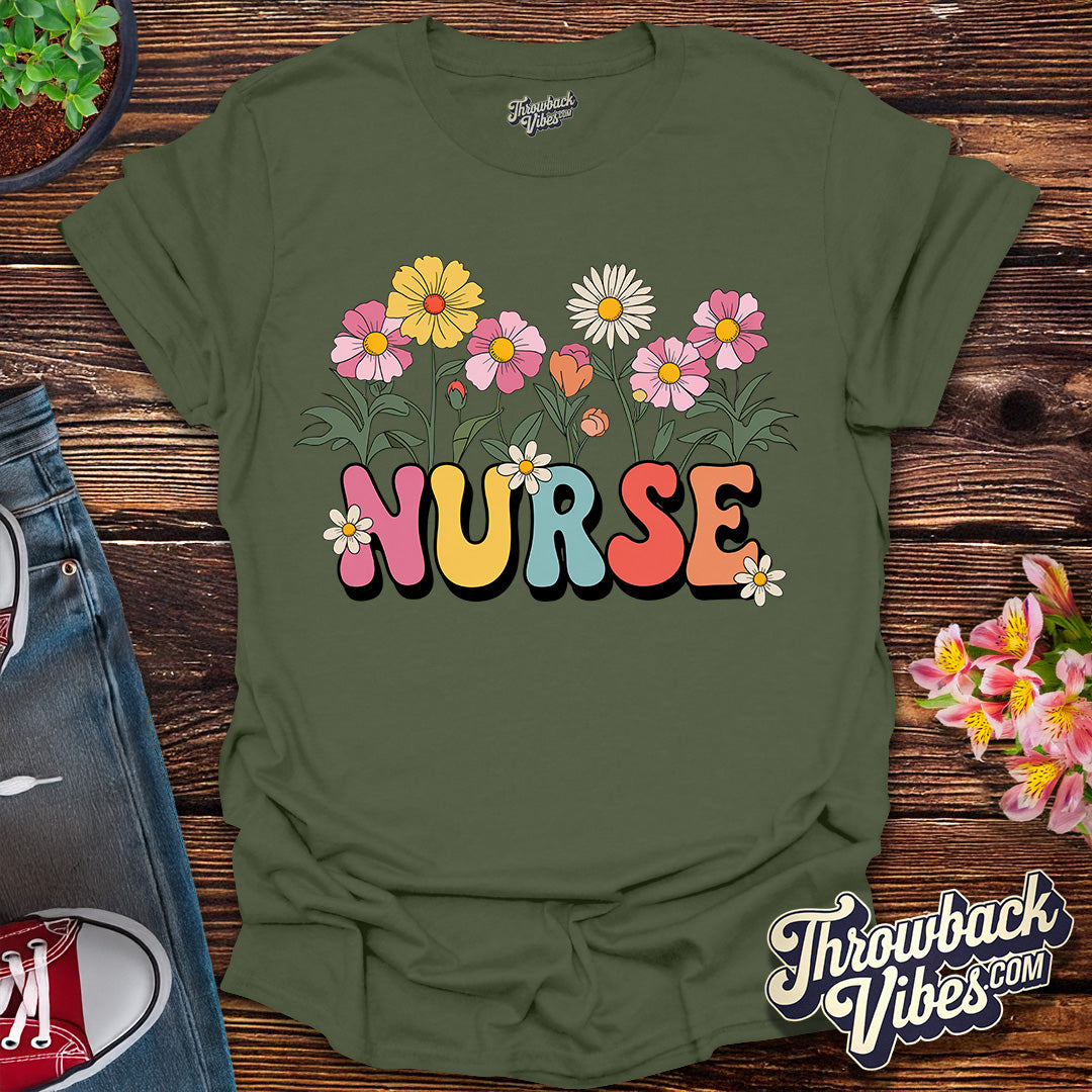 Flower Power Nurse T-Shirt