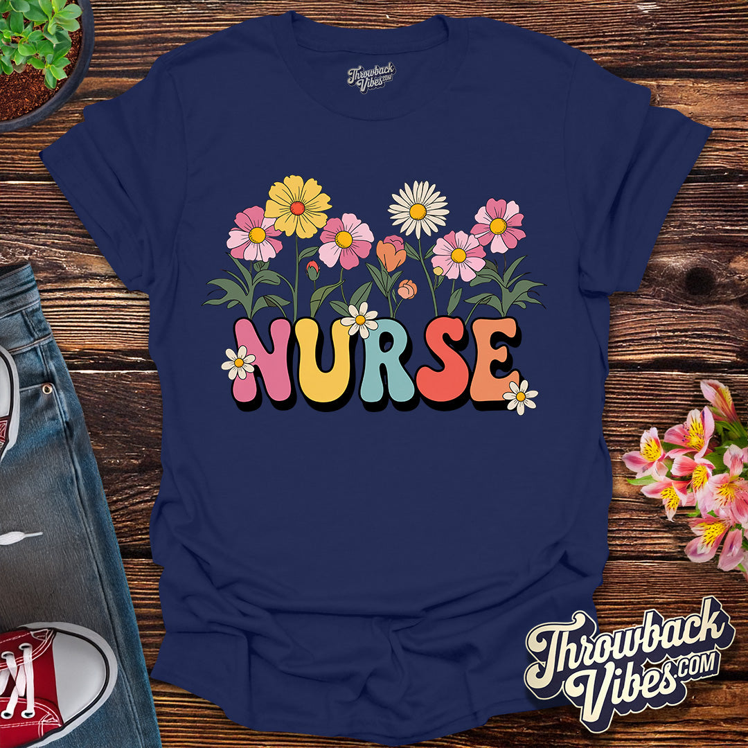Flower Power Nurse T-Shirt