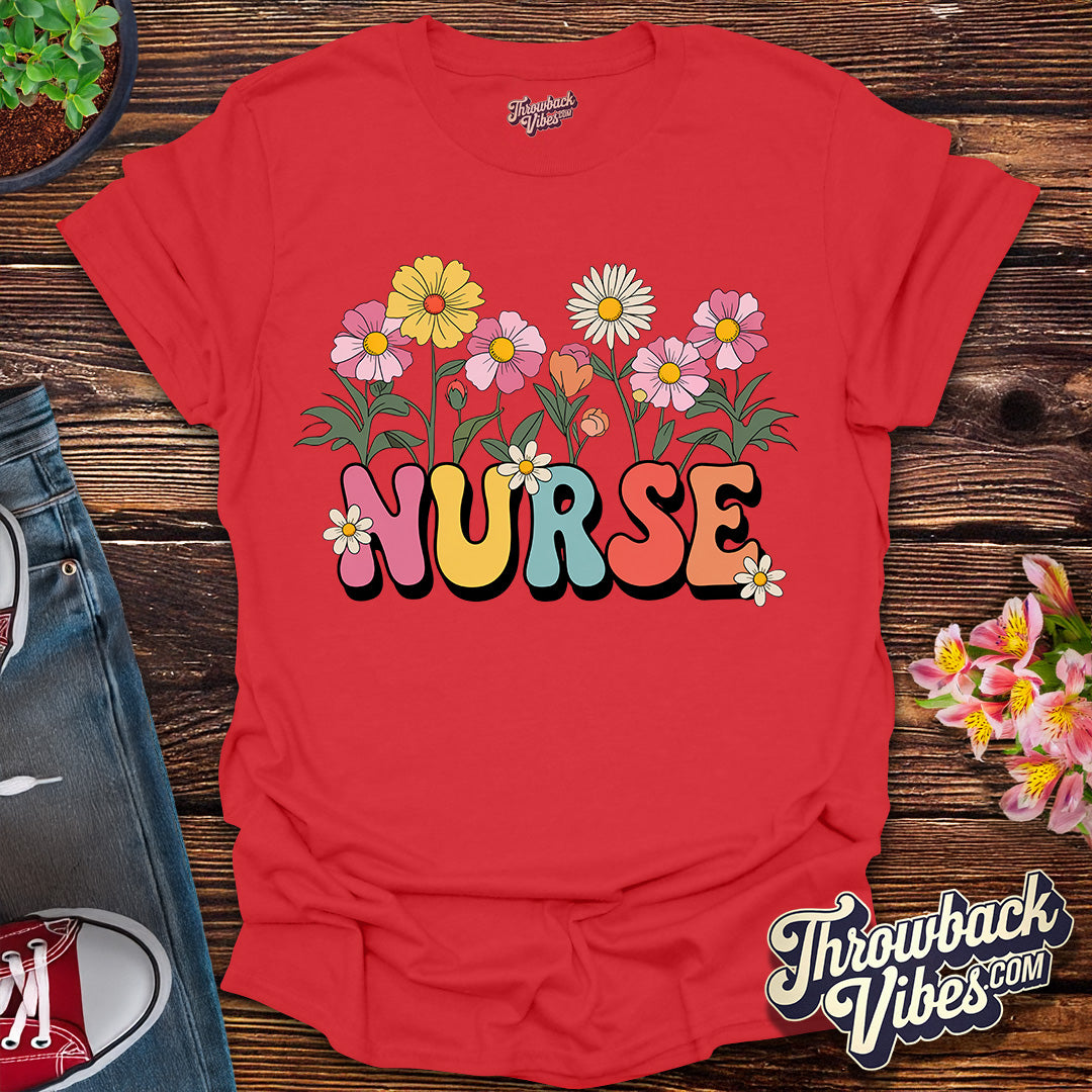 Flower Power Nurse T-Shirt