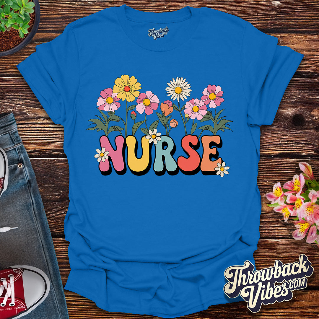 Flower Power Nurse T-Shirt