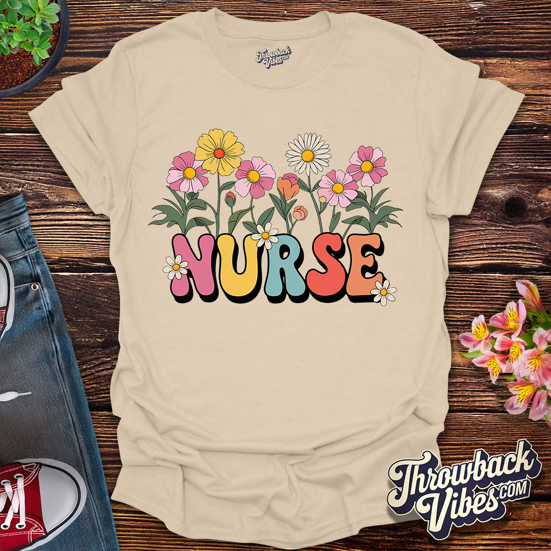 Flower Power Nurse T-Shirt