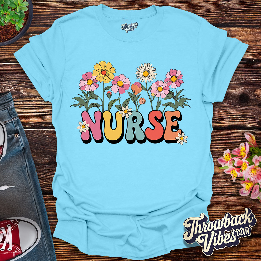 Flower Power Nurse T-Shirt