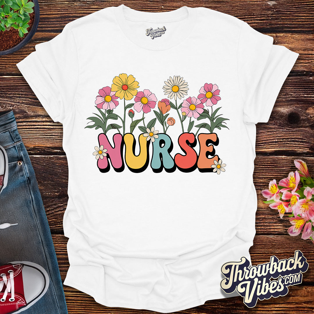 Flower Power Nurse T-Shirt