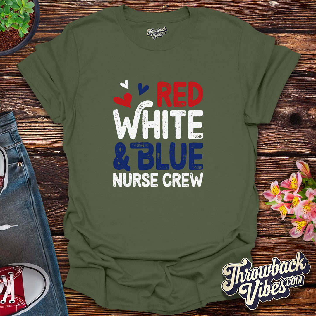 Red White & Blue Nurse Crew T-Shirt