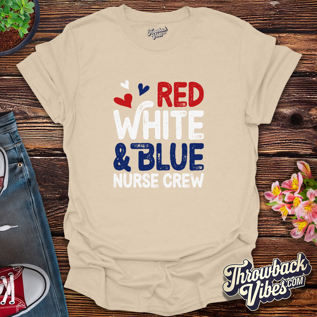 Red White & Blue Nurse Crew T-Shirt