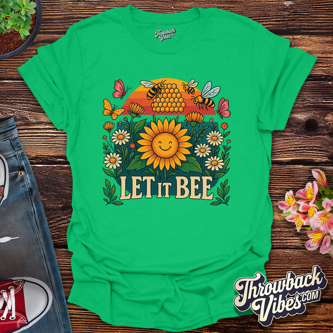 Let It Bee β Retro Groovy Garden T-Shirt