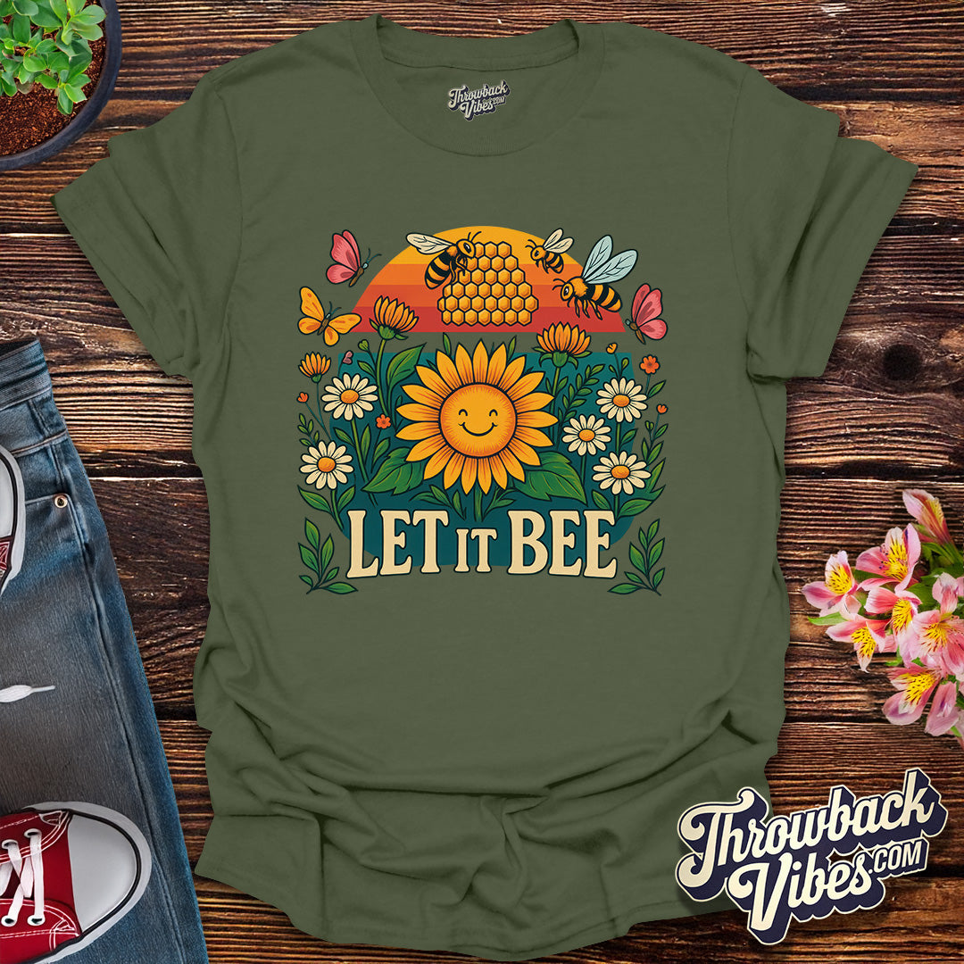 Let It Bee β Retro Groovy Garden T-Shirt