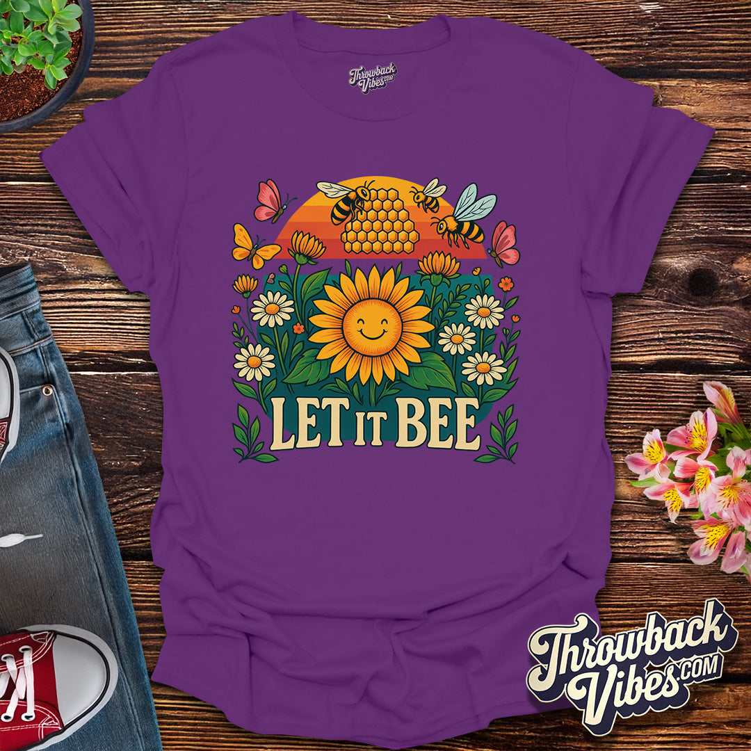 Let It Bee β Retro Groovy Garden T-Shirt
