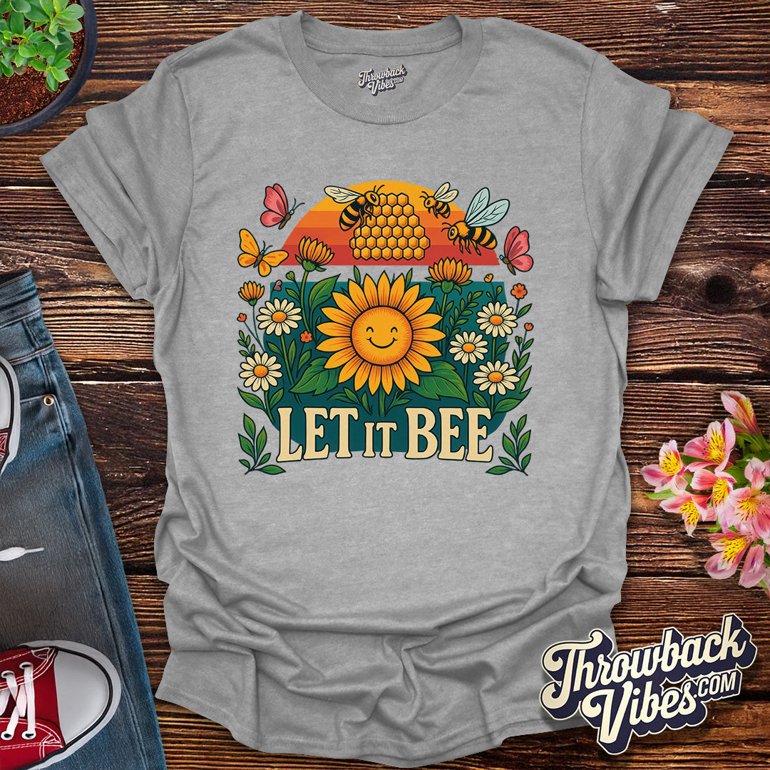 Let It Bee β Retro Groovy Garden T-Shirt