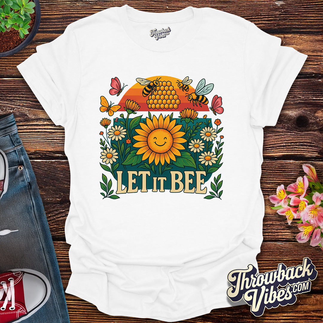 Let It Bee β Retro Groovy Garden T-Shirt