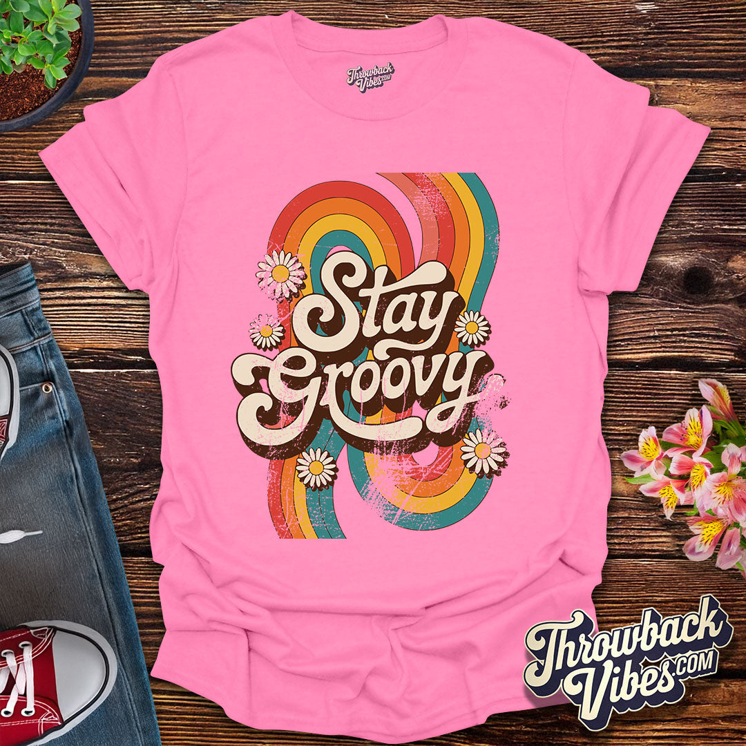 Stay Groovy 2 Distressed T-Shirt