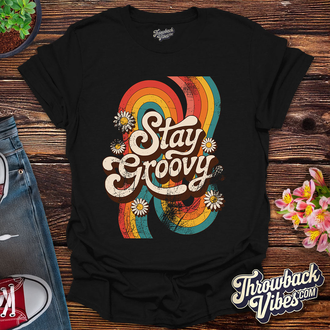 Stay Groovy 2 Distressed T-Shirt