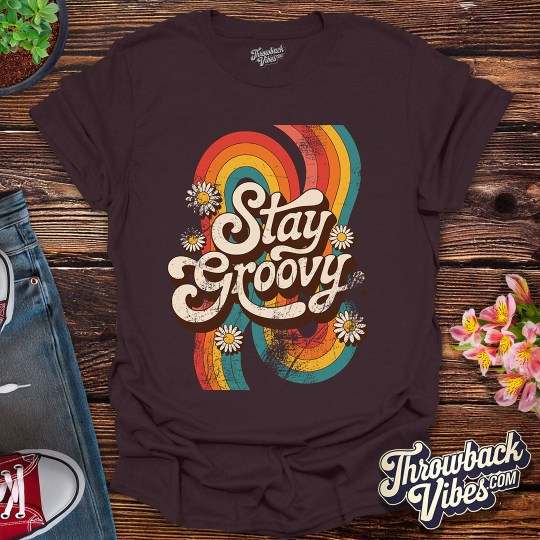 Stay Groovy 2 Distressed T-Shirt