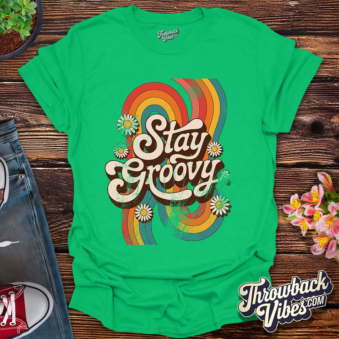 Stay Groovy 2 Distressed T-Shirt