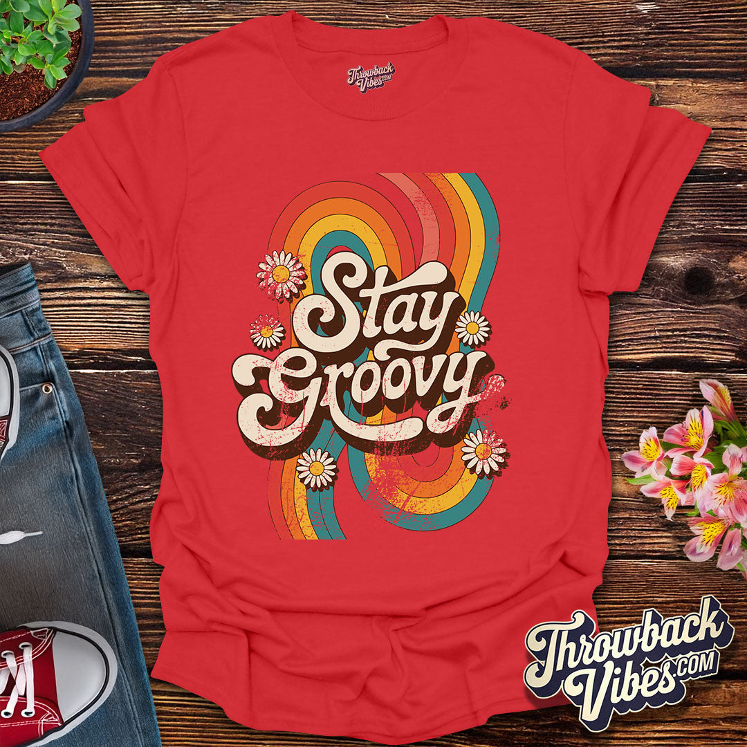 Stay Groovy 2 Distressed T-Shirt
