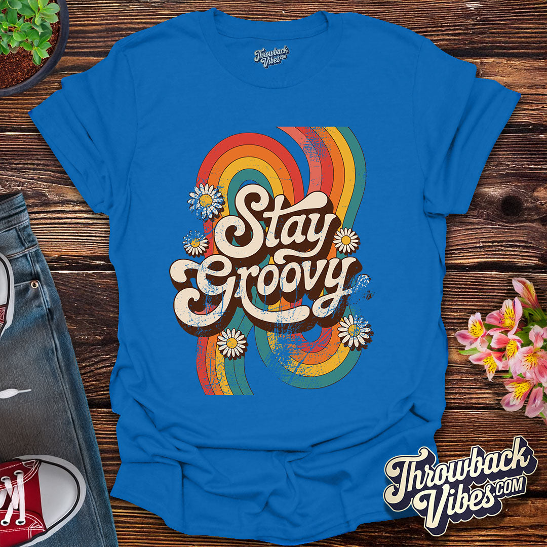 Stay Groovy 2 Distressed T-Shirt