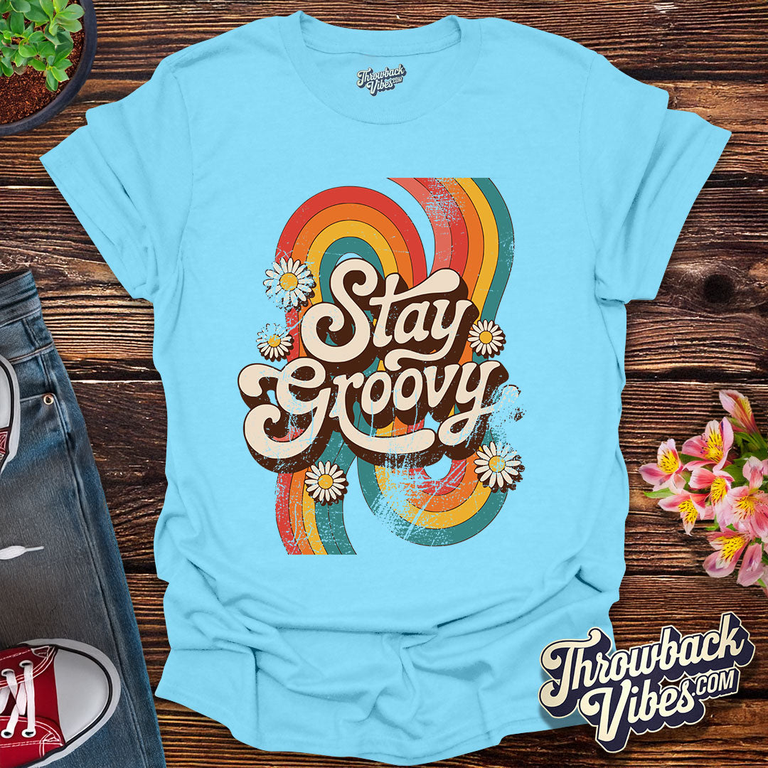 Stay Groovy 2 Distressed T-Shirt