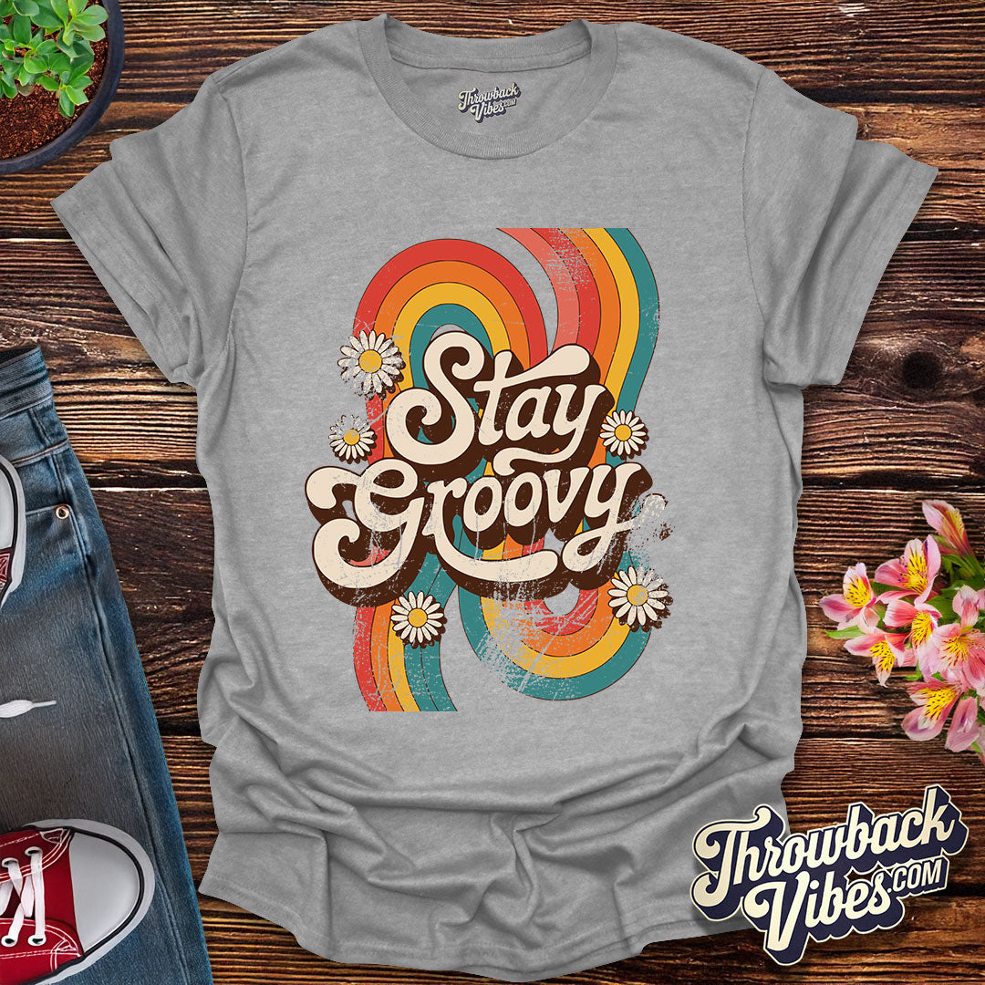 Stay Groovy 2 Distressed T-Shirt