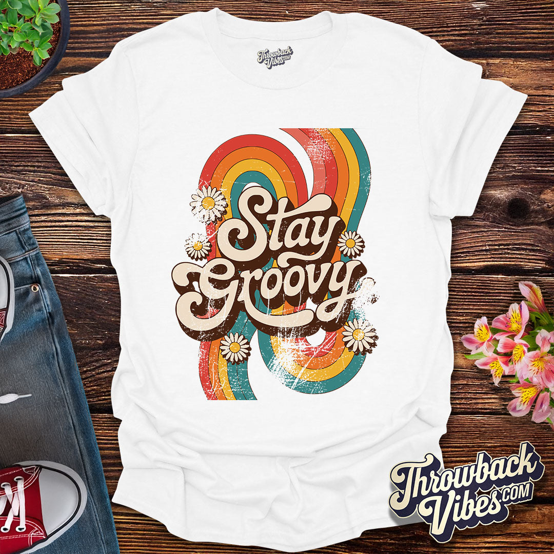 Stay Groovy 2 Distressed T-Shirt