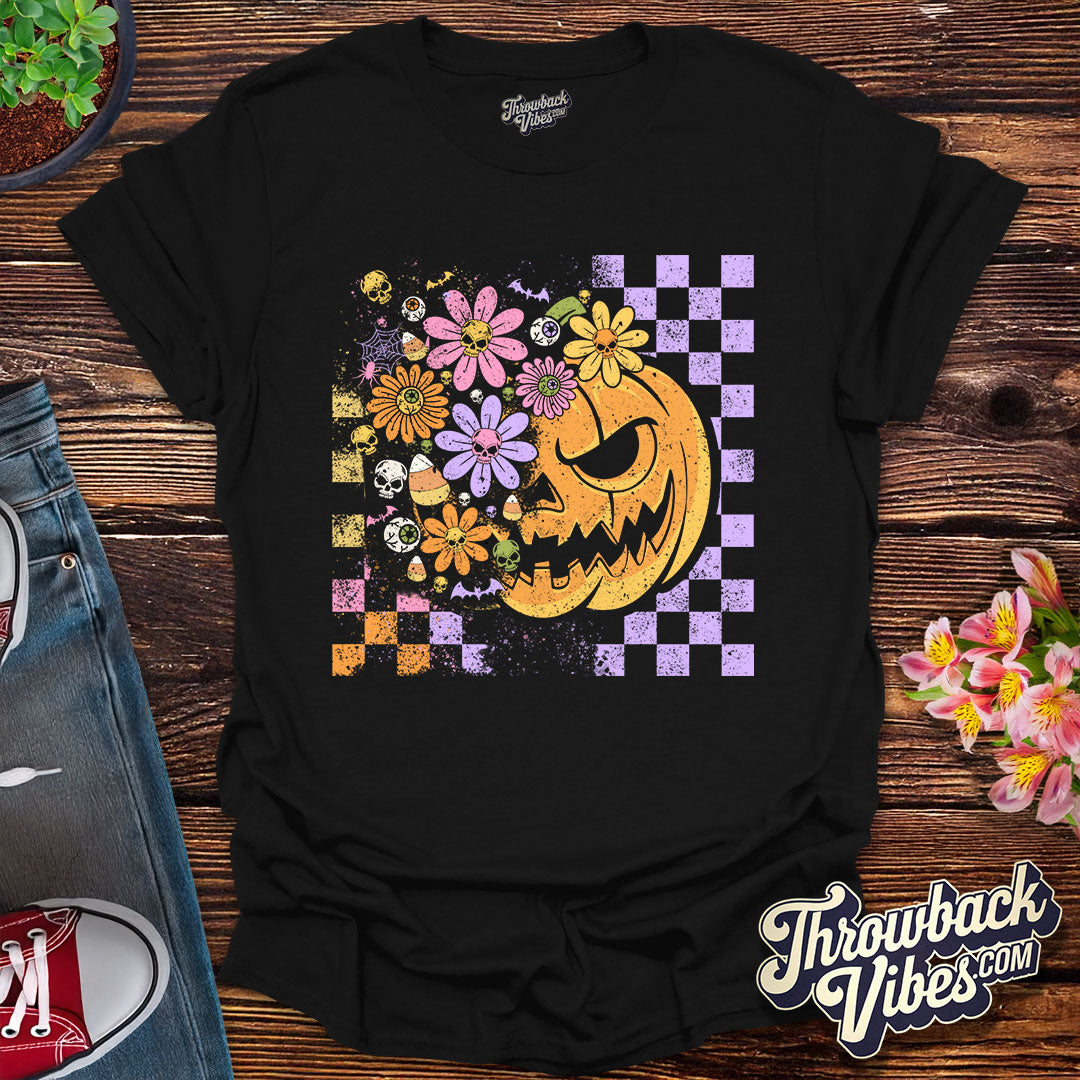 Flower Power Pumpkin T-Shirt