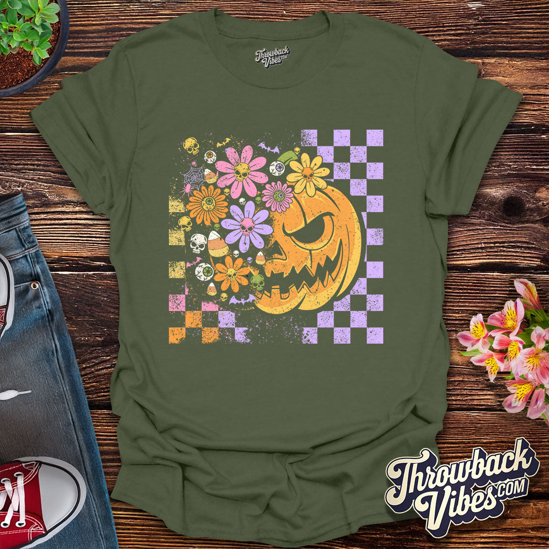 Flower Power Pumpkin T-Shirt
