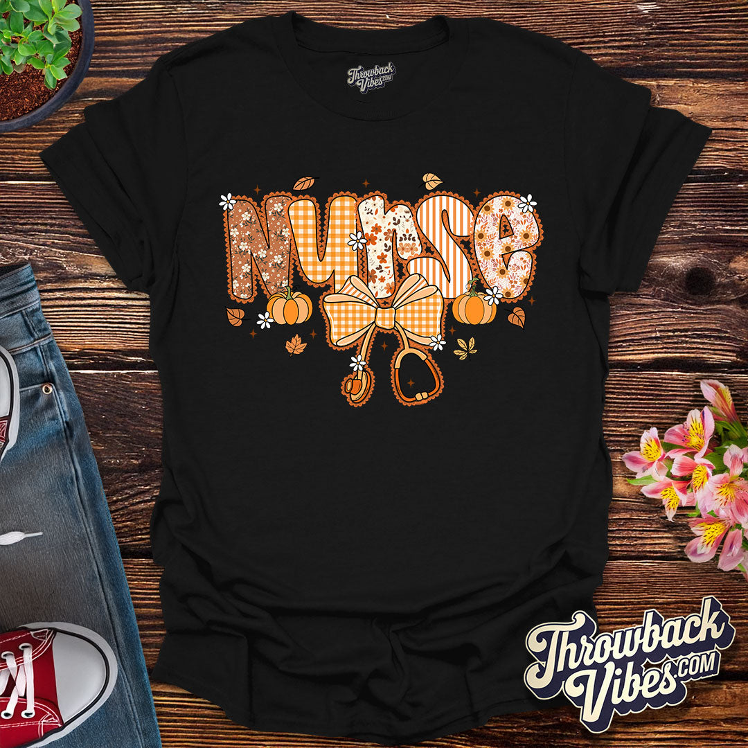Autumn Nurse – Retro Fall T-Shirt