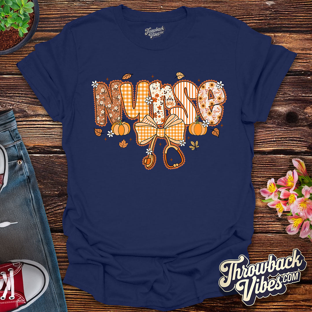 Autumn Nurse – Retro Fall T-Shirt