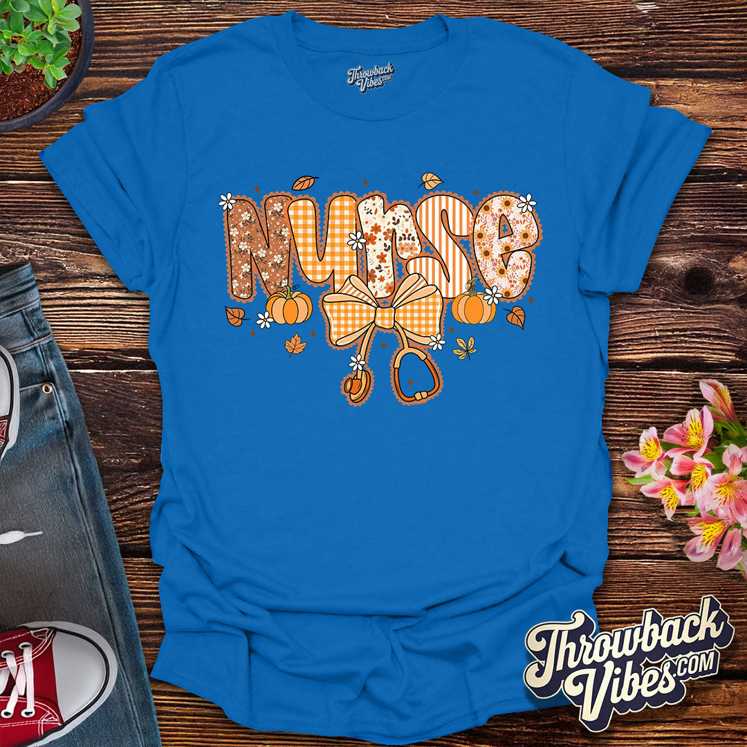 Autumn Nurse – Retro Fall T-Shirt