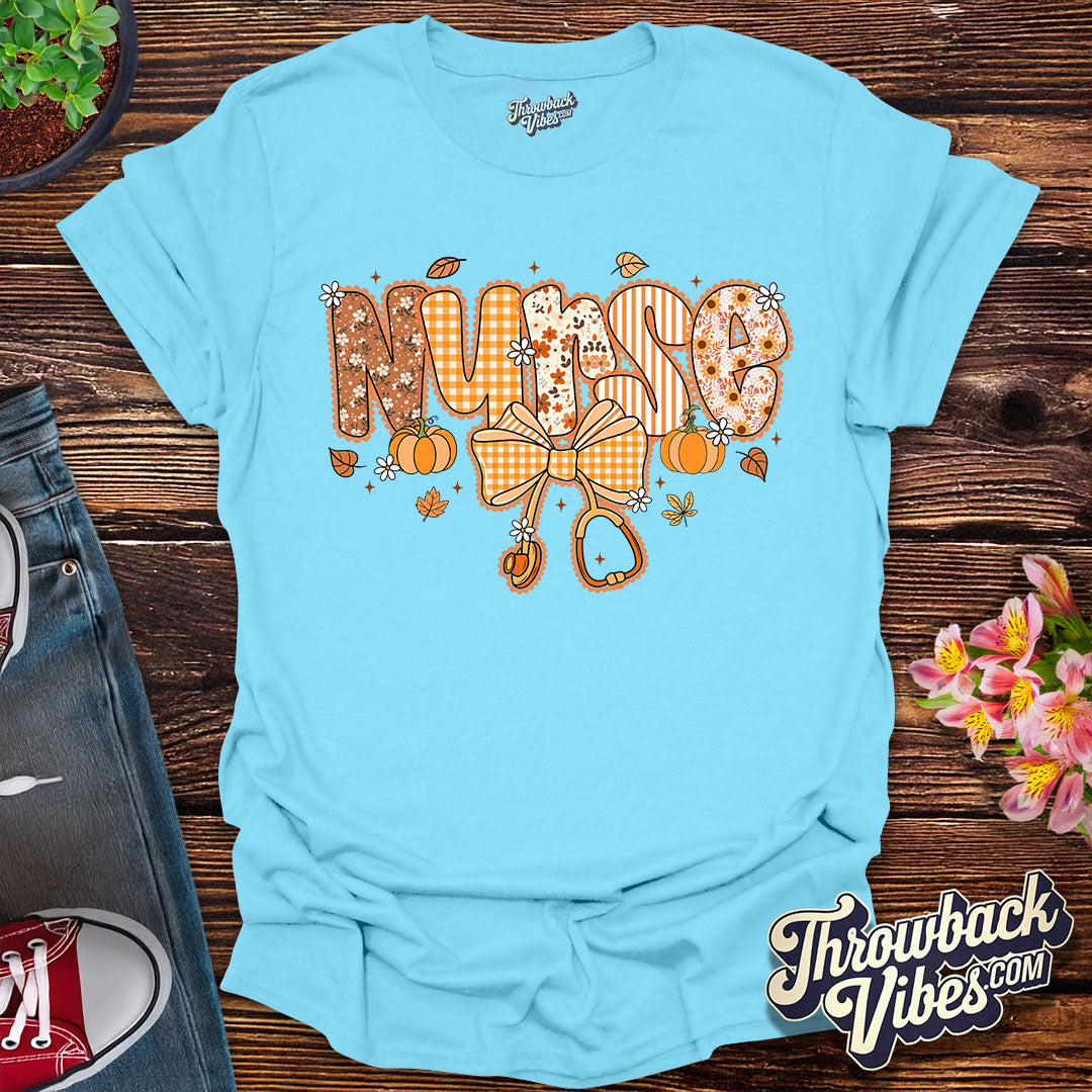 Autumn Nurse – Retro Fall T-Shirt