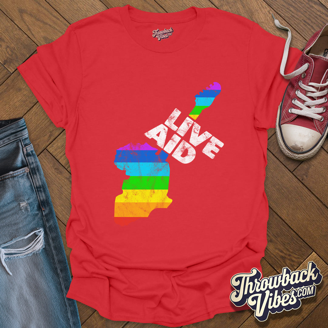 Live Aid Concert Unisex Retro T-Shirt - Throwbackvibes