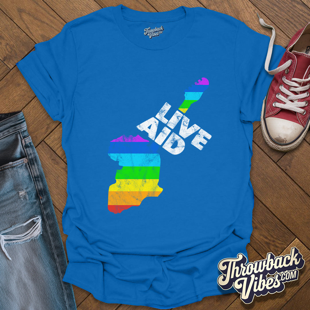 Live Aid Concert Unisex Retro T-Shirt - Throwbackvibes