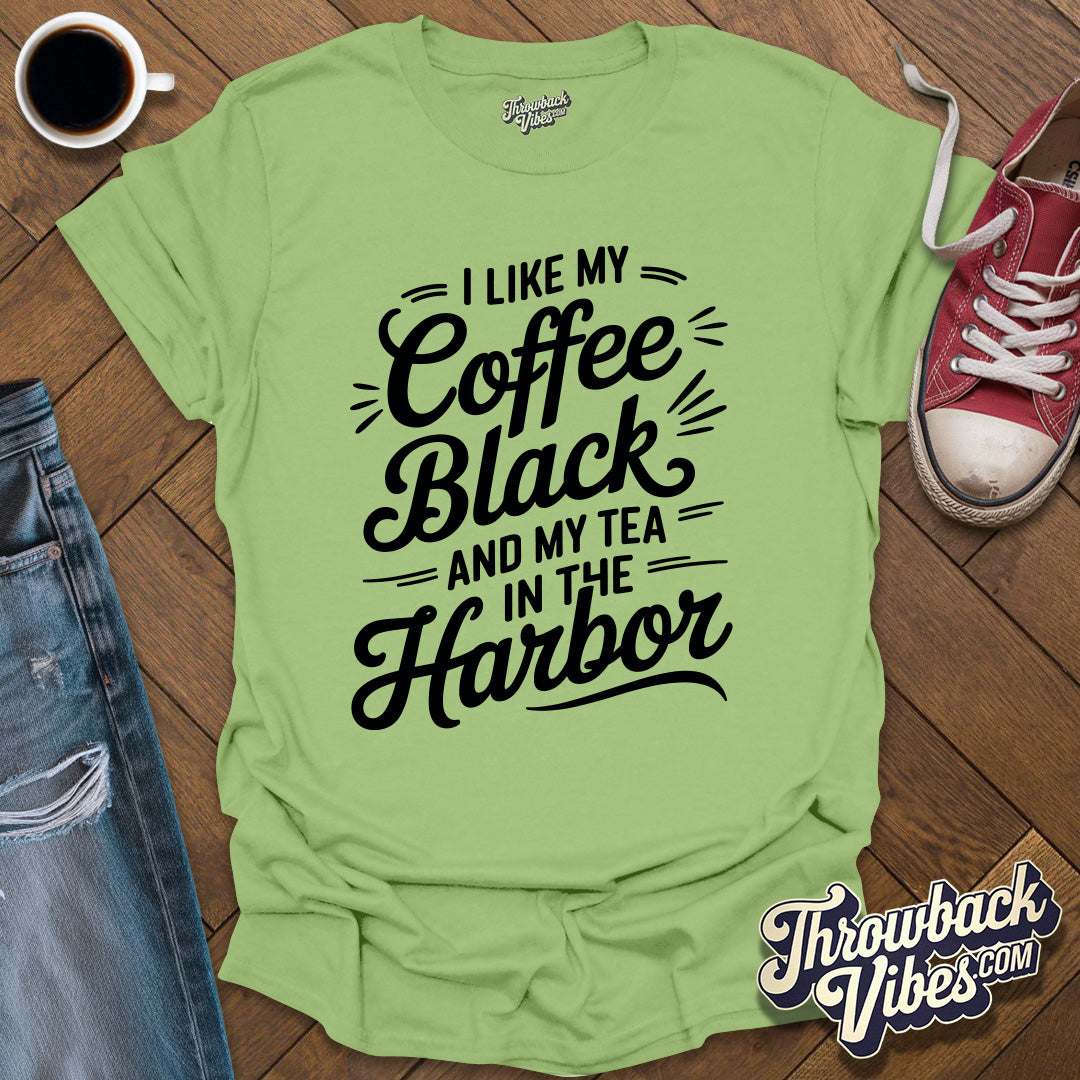 I Like My Coffee Black T-Shirt - Throwbackvibes