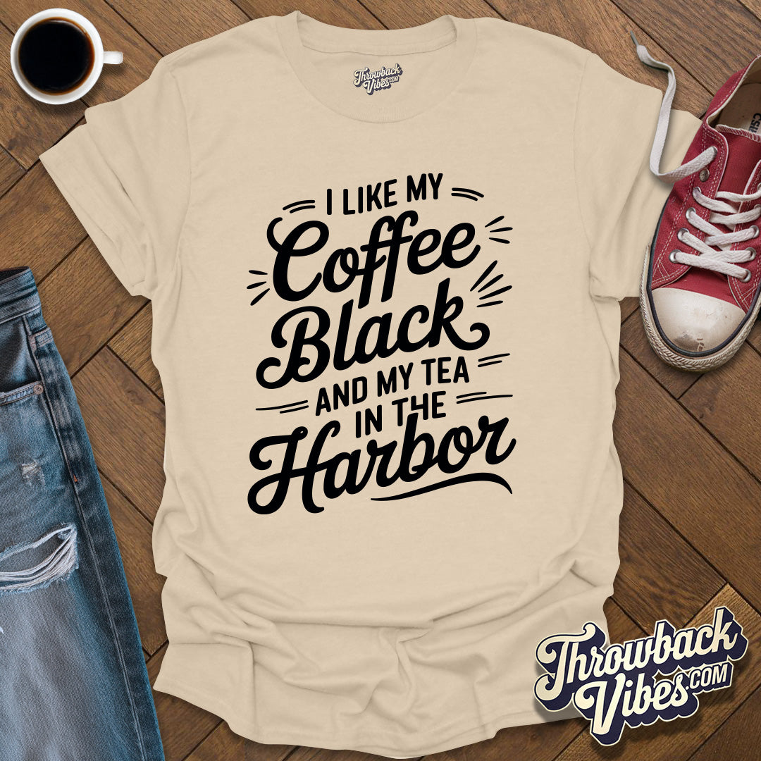 I Like My Coffee Black T-Shirt - Throwbackvibes