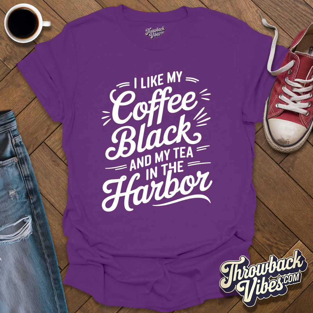I Like My Coffee Black T-Shirt - Throwbackvibes