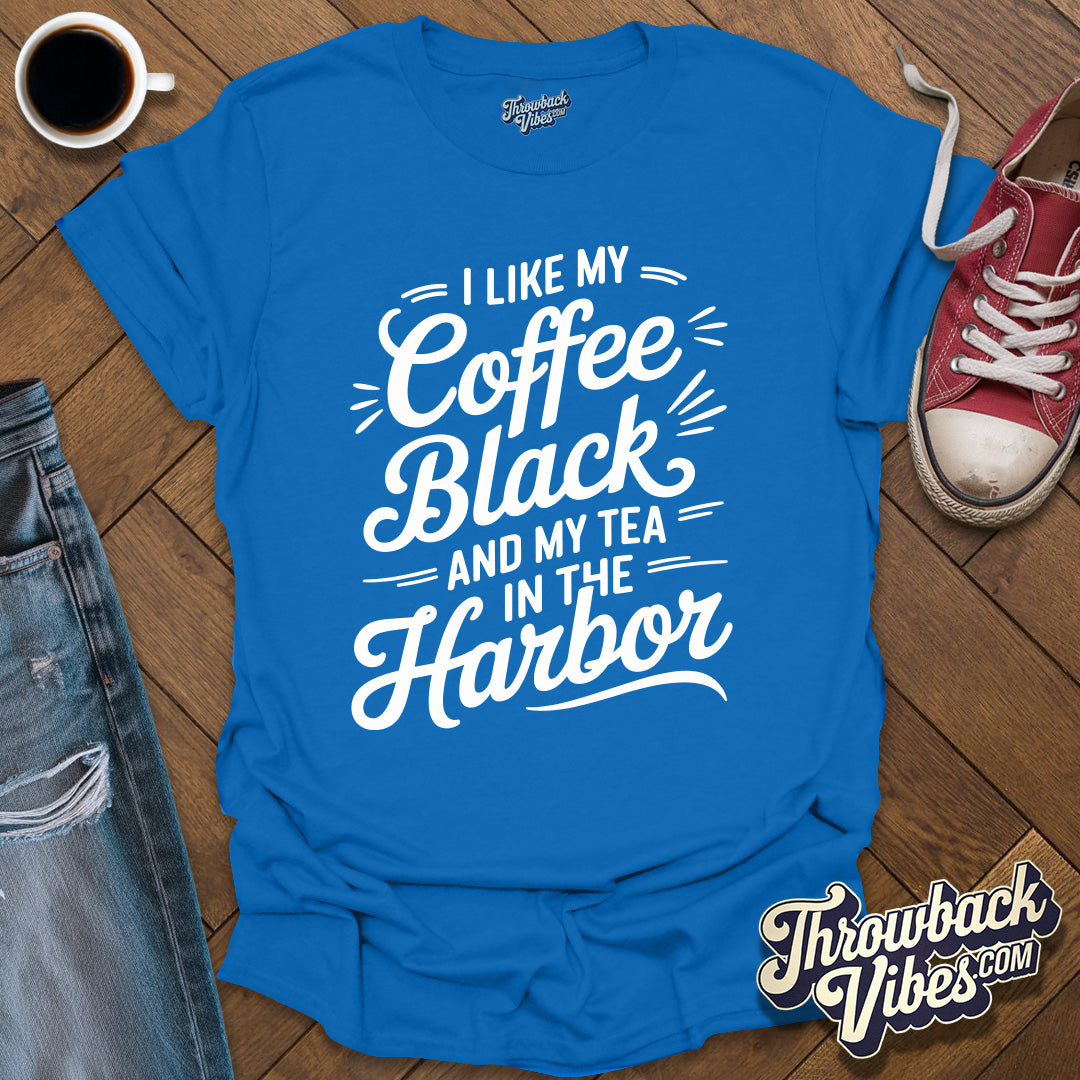 I Like My Coffee Black T-Shirt - Throwbackvibes