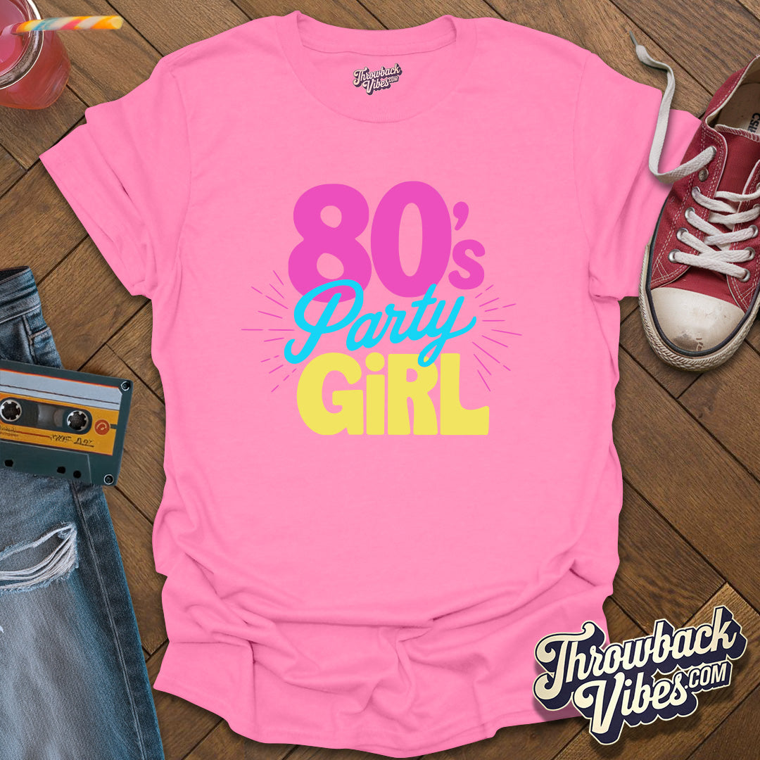 80s Party Girl T-Shirt - Throwbackvibes