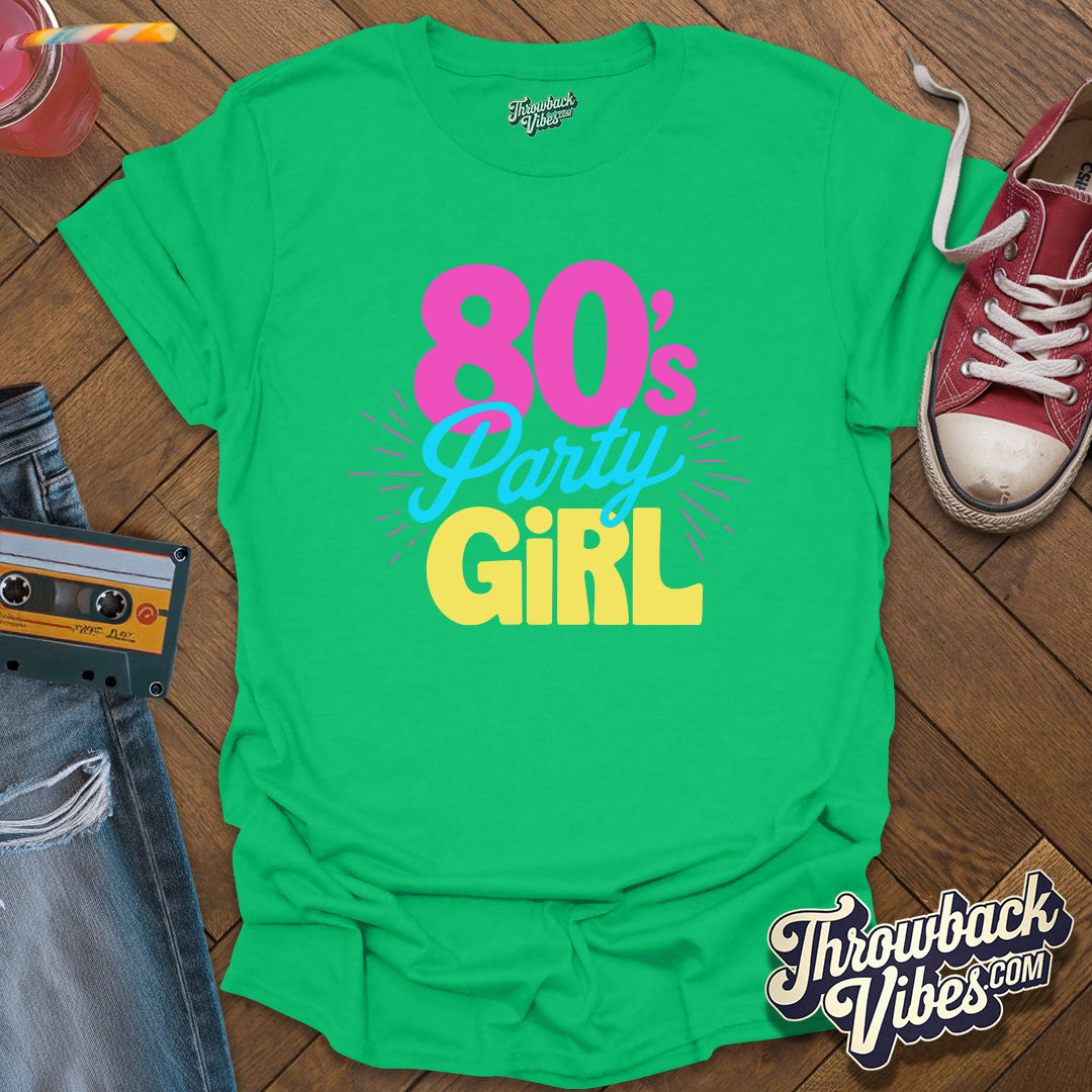 80s Party Girl T-Shirt - Throwbackvibes