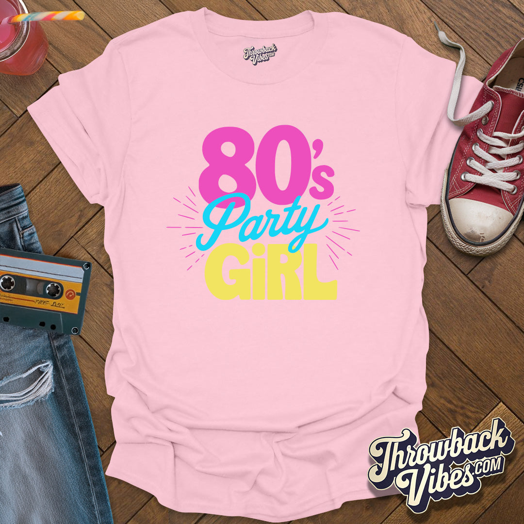 80s Party Girl T-Shirt - Throwbackvibes