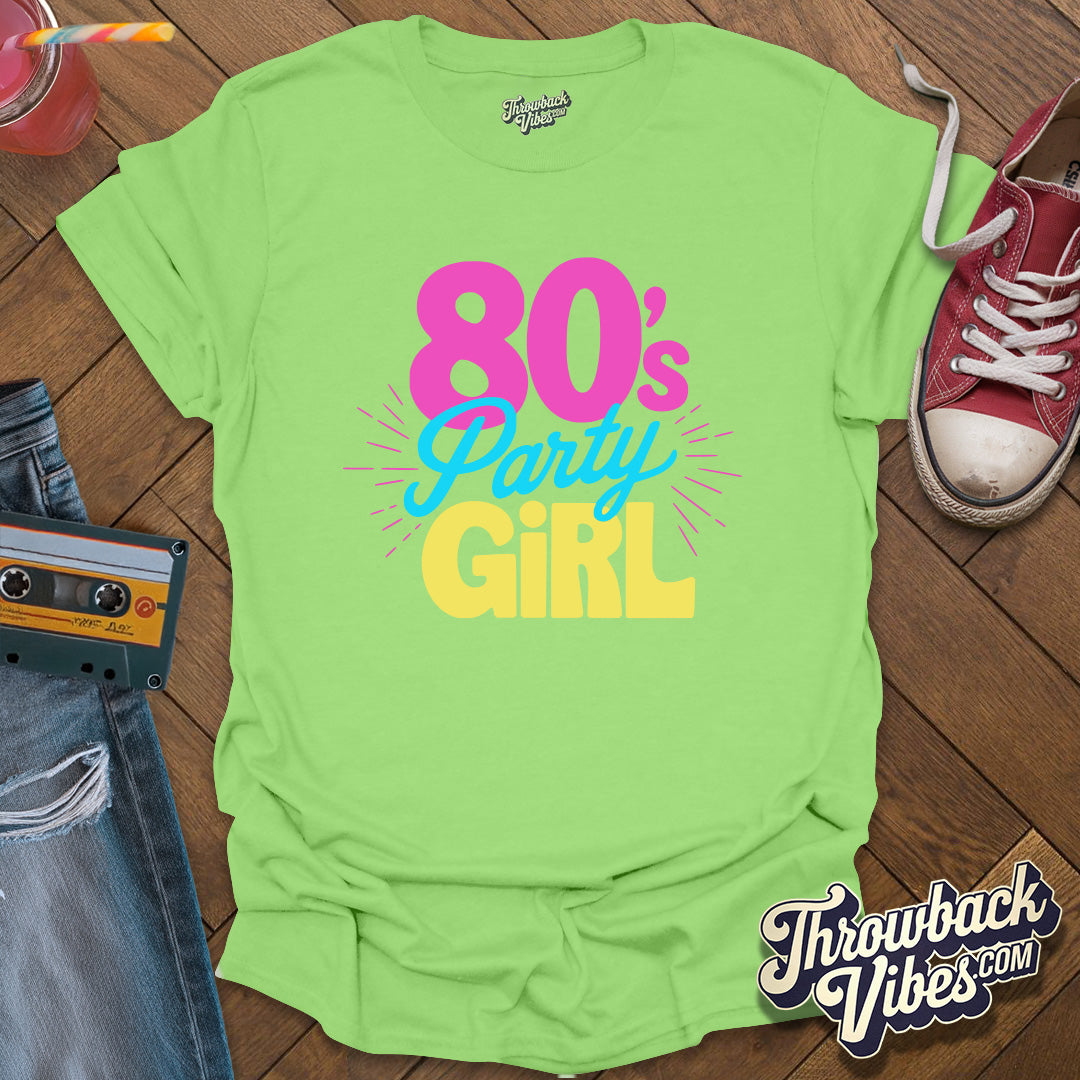80s Party Girl T-Shirt - Throwbackvibes