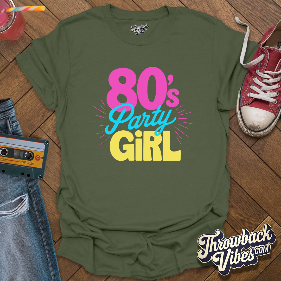 80s Party Girl T-Shirt - Throwbackvibes