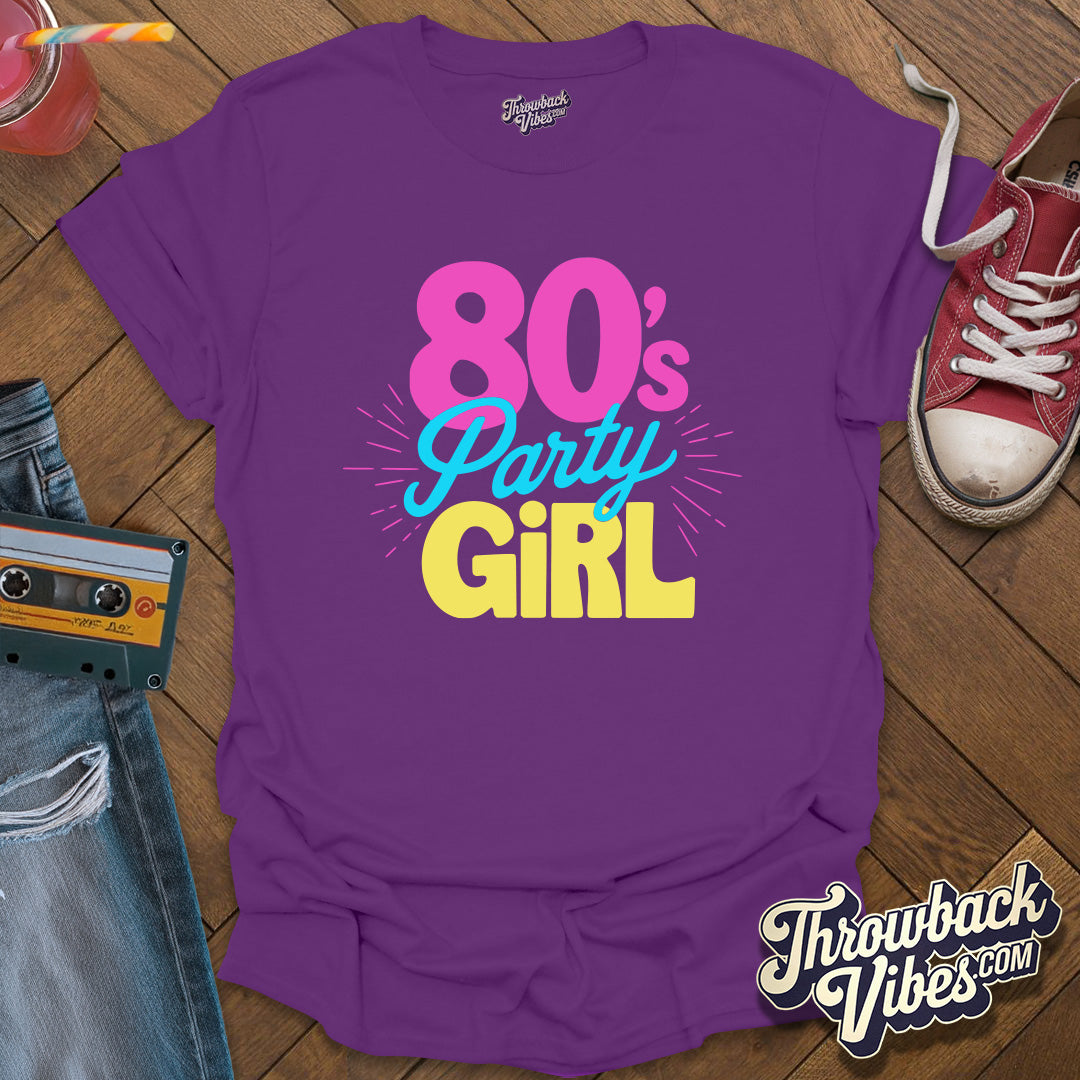 80s Party Girl T-Shirt - Throwbackvibes