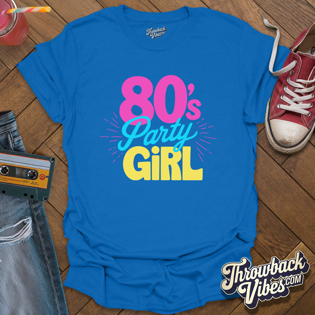 80s Party Girl T-Shirt - Throwbackvibes
