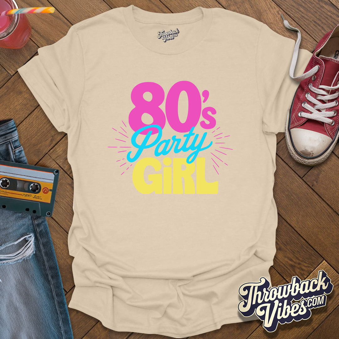 80s Party Girl T-Shirt - Throwbackvibes