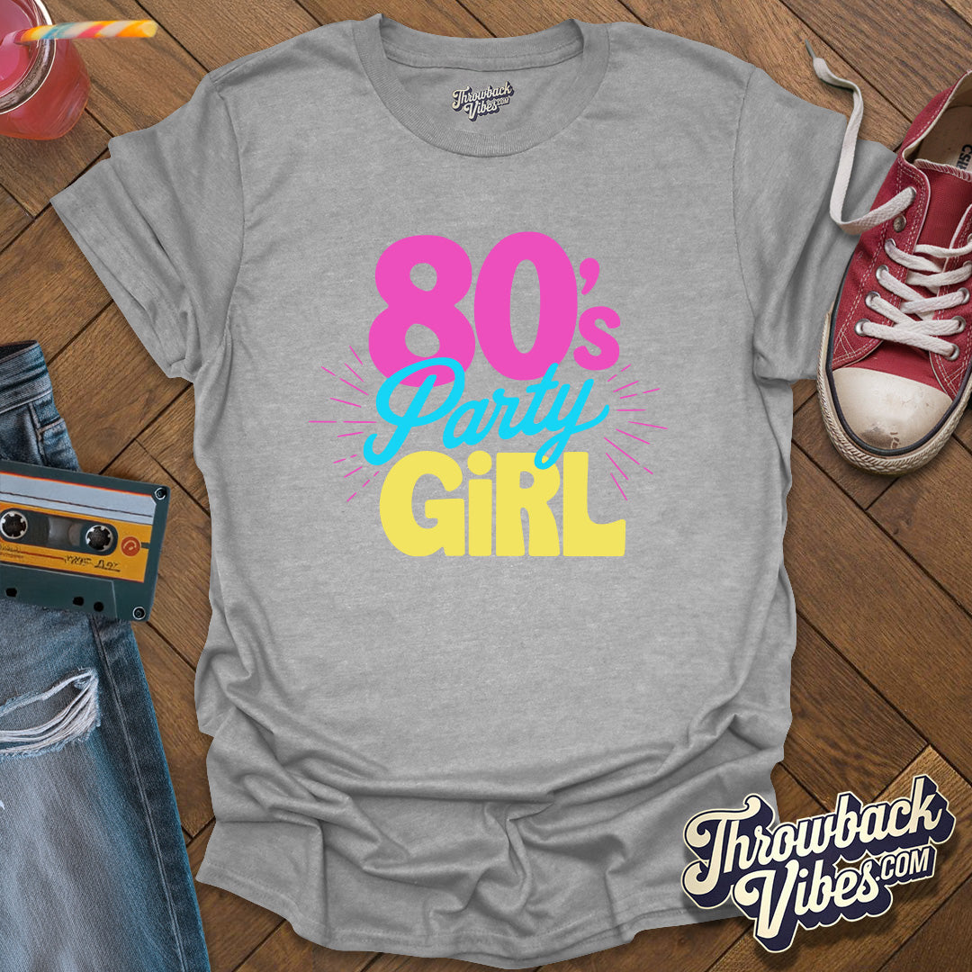 80s Party Girl T-Shirt - Throwbackvibes
