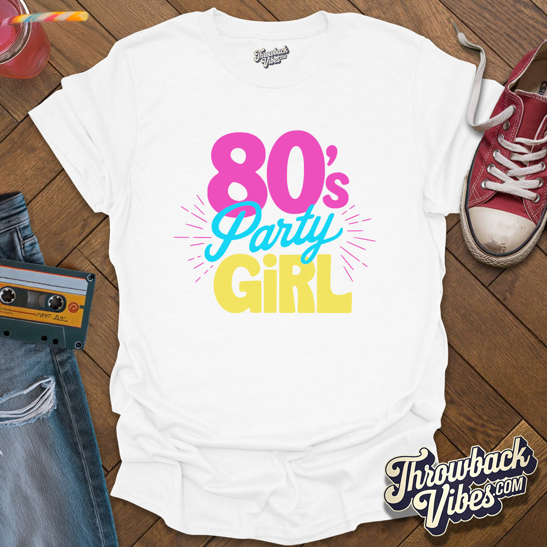 80s Party Girl T-Shirt - Throwbackvibes