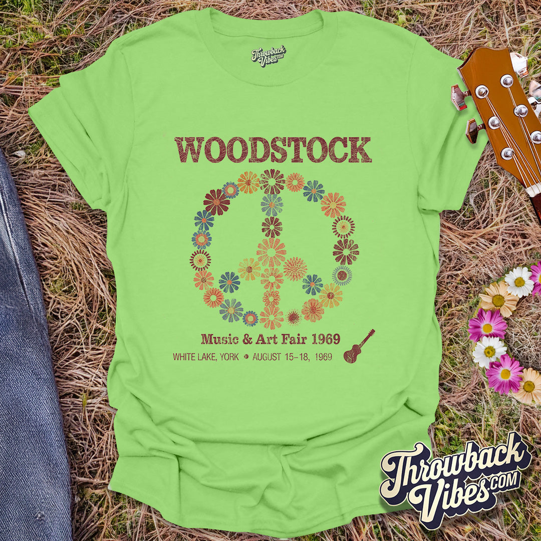 Woodstock Music & Art Fair 1969 T-Shirt - Throwbackvibes