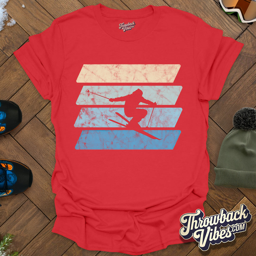 Vintage Skier T-Shirt - Throwbackvibes