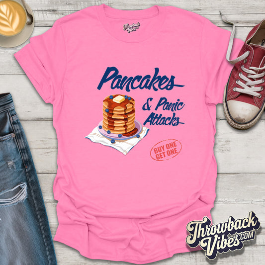 Pancakes & Panic Attacks T-Shirt - Throwbackvibes 
