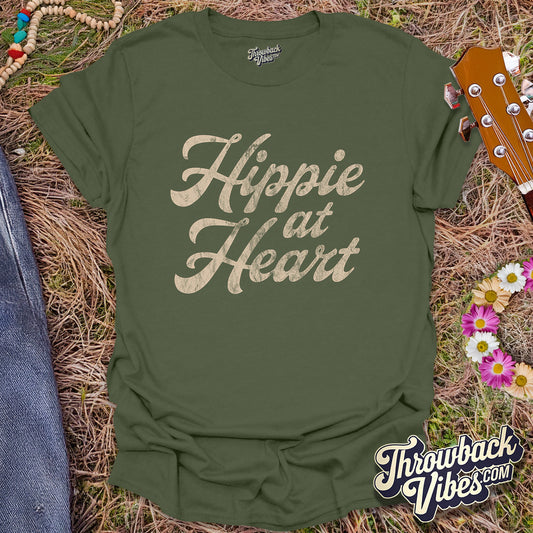 Hippie at Heart T-Shirt - Throwbackvibes 