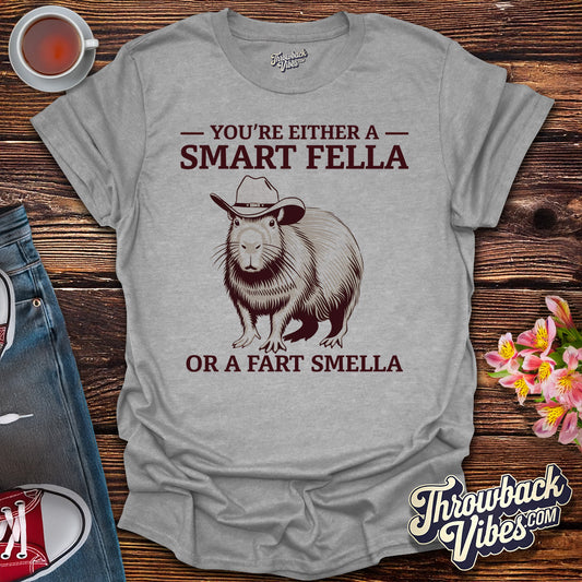 You’re Either a Smart Fella or a Fart Smella T-Shirt - Throwbackvibes 